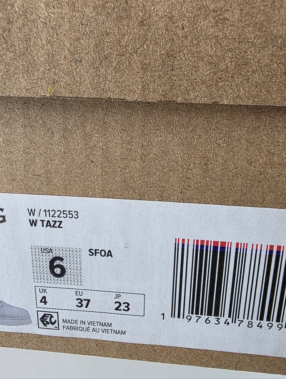 Authentic UGG Womens Tazz Slipper -Sea Foam - Picture 7 of 9